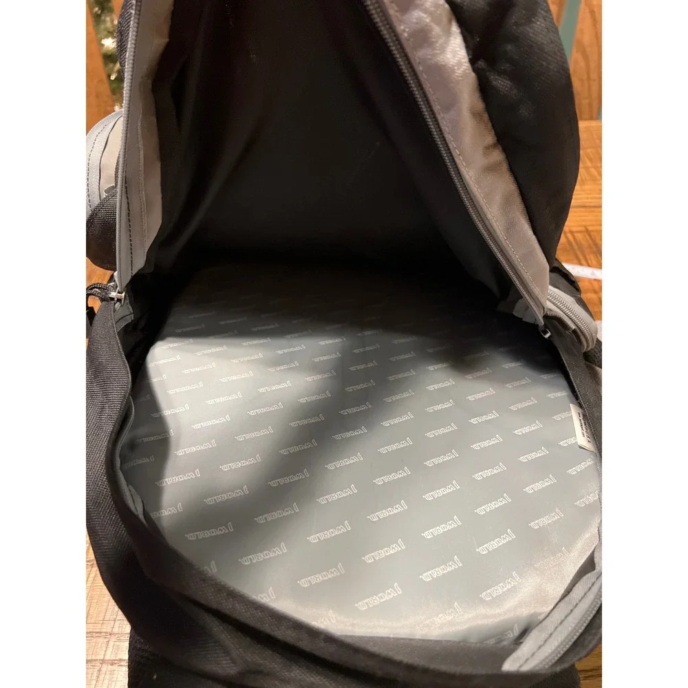 J World New York Black Grey Backpack Laptop Bag School Travel Work Student Urban